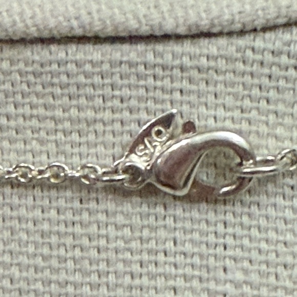 Oceanic Blue and Silver Necklace with Crystal Beads - Picture 4 of 5